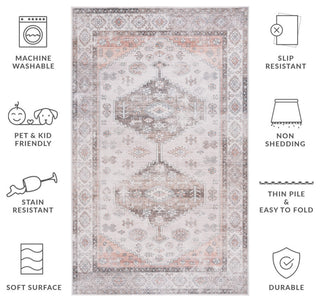 Safavieh Arizona Machine-Washable Collection ARZ132 Rug, Beige/Taupe, 9'x12'