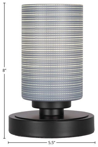 Luna 1-Light Table Lamp, Matte Black/Gray Matrix