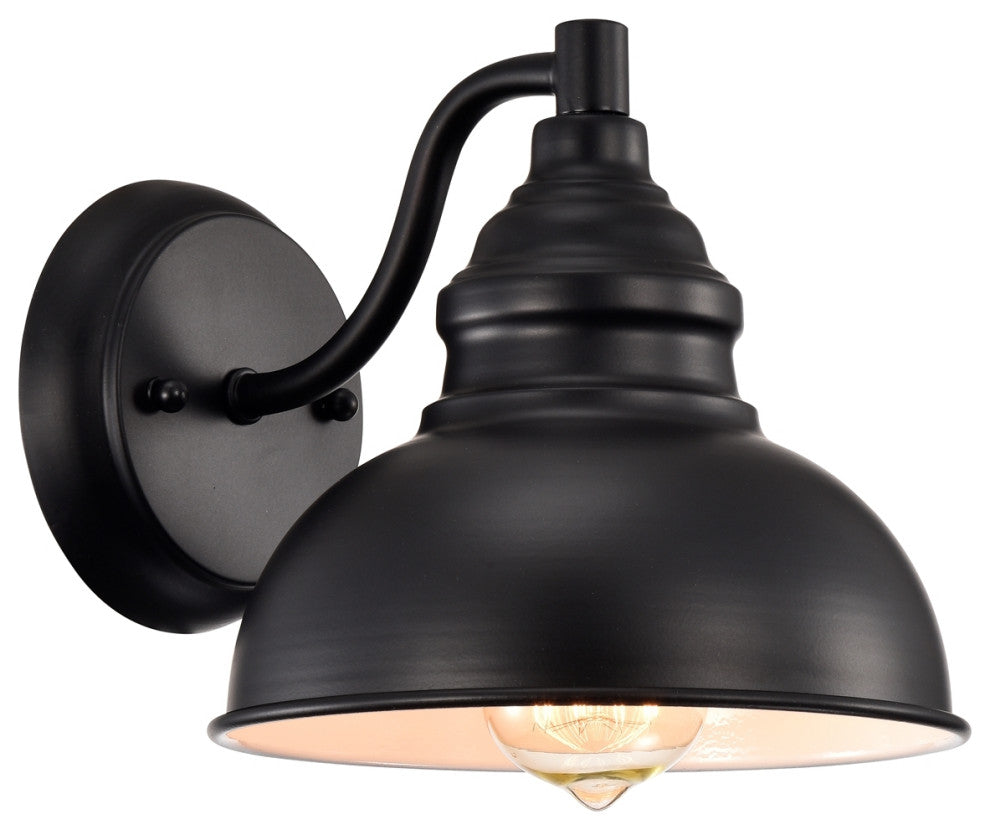 Chloe Lighting Industrial 1 Light Textured Black Indoor Wall Sconce 8