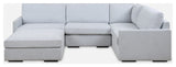 Uttermost Refuge Armless Cloud Blue Sofa