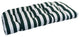 42"X19" U-Shaped Patterned Polyester Tufted Settee/Bench Cushion, Hunter Stripe