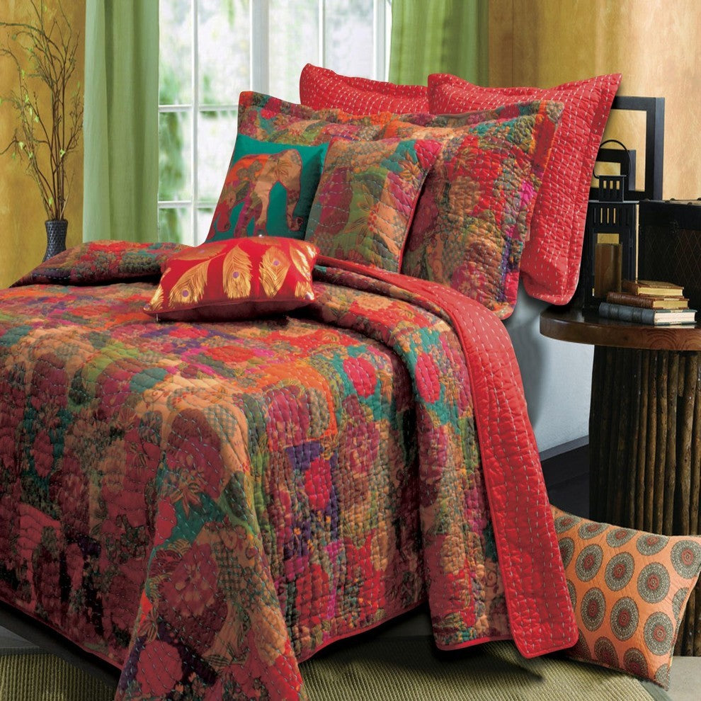 Greenland Home Jewel Quilt And Sham Set, 3-Piece  King