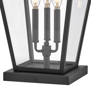 Hinkley Alford Place 25.75" Large Pier Mount Lantern, Museum Black