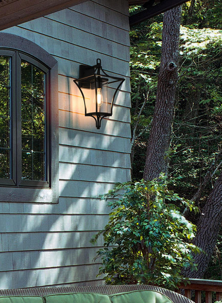 Home Living 9.5" Outdoor Wall Sconce, Black