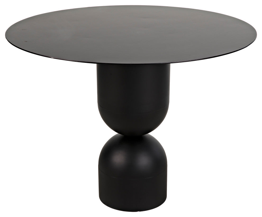 Wanda Dining Table, Black Metal