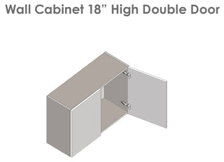 24 x 18 Wall Cabinet-Double Door-with Grey Gloss door