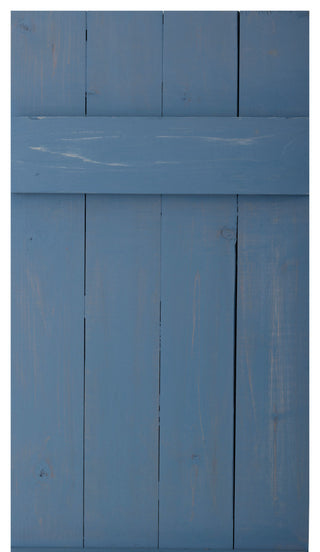 Traditional Board and Batten Exterior Shutters Pair, Blue, 72"