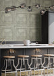 Tin Tile Pattern Wallpaper, Mint Green, Sample