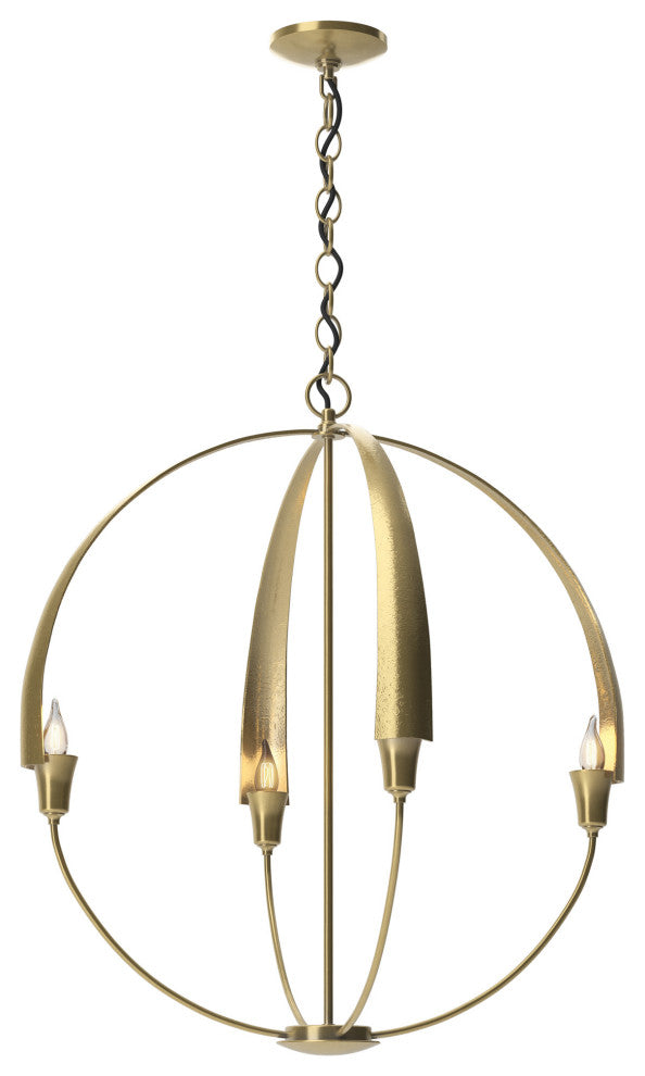 Cirque Large Chandelier, Modern Brass Finish