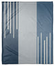 Blue Blocks and Stripes 50x60 Coral Fleece Blanket