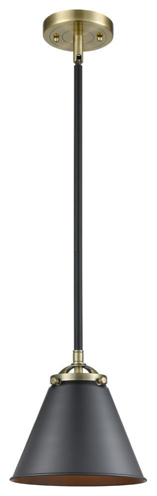 Appalachian 1-Light Mini Pendant, Black Antique Brass, Matte Black