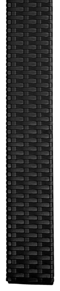 LeisureMod Mace Mid-Century 7-Piece Rectangular Outdoor Dining Set, Black