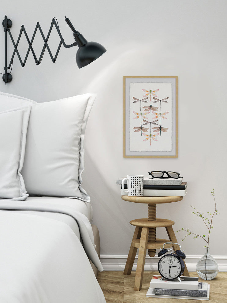 "Dragonfly Rows" Framed Painting Print, 20"x30"