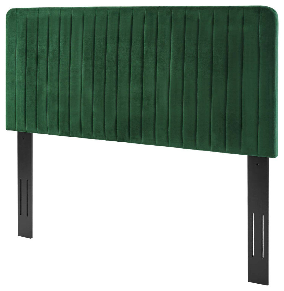 Tufted Headboard, Full Queen Size, Velvet, Green, Modern Contemporary, Bedroom