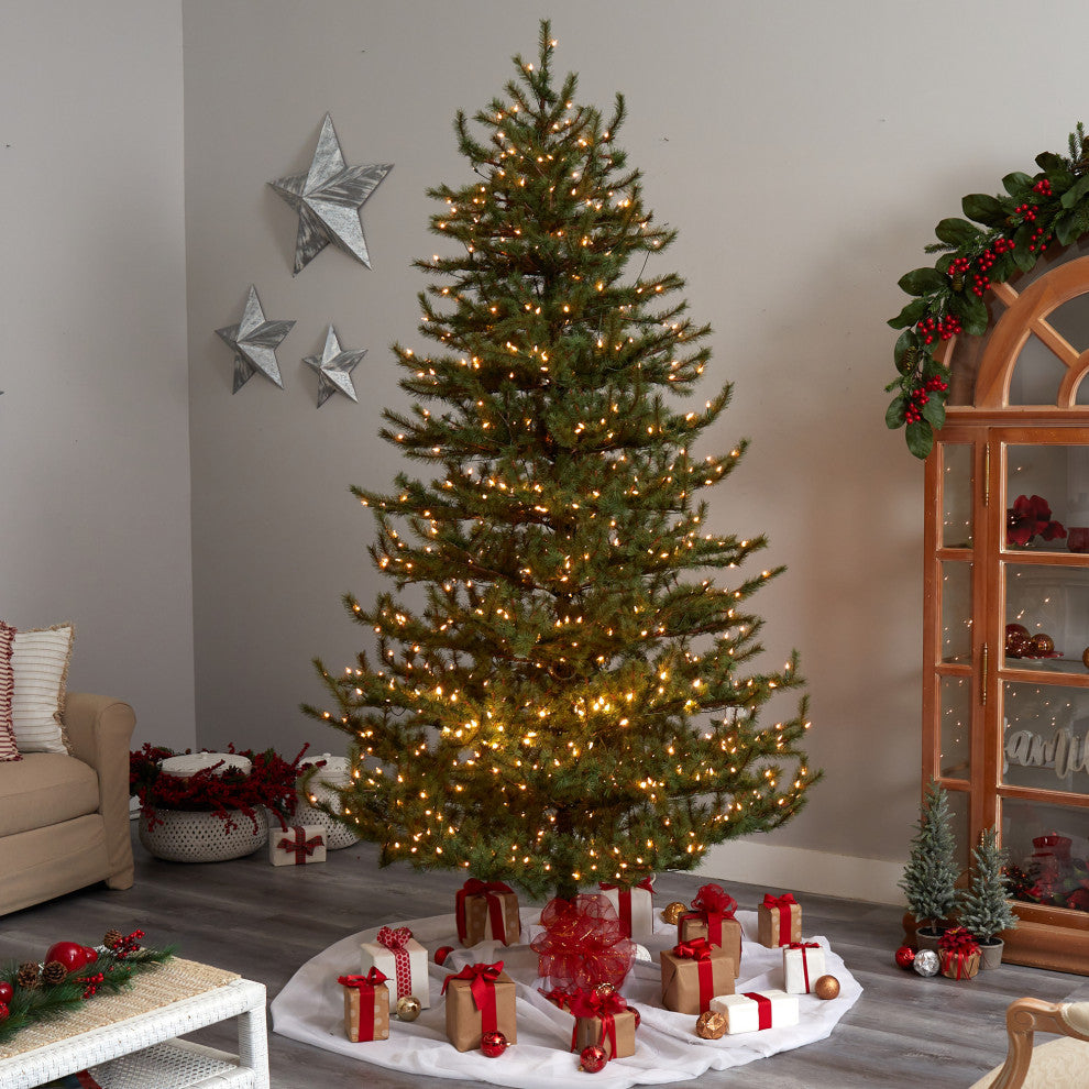 T3352 9 Vancouver Mountain Pine Artificial Christmas Tree With 750 Clear Lights