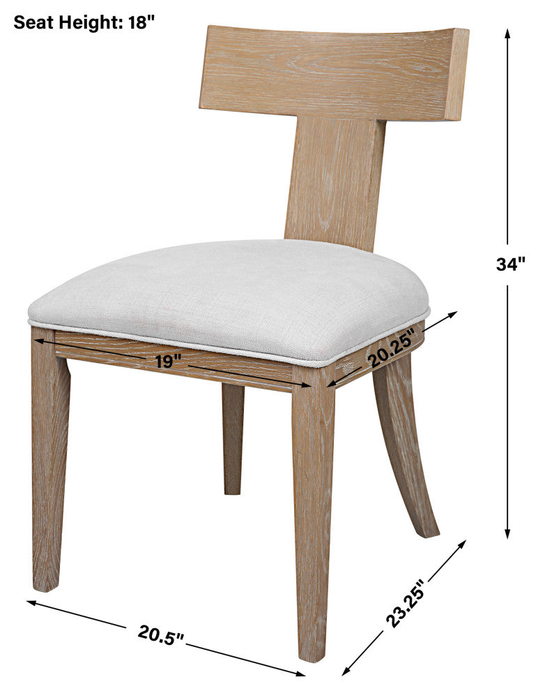 Uttermost Idris Armless Chair Natural