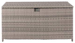 Outdoor Wicker Storage Box, Gray