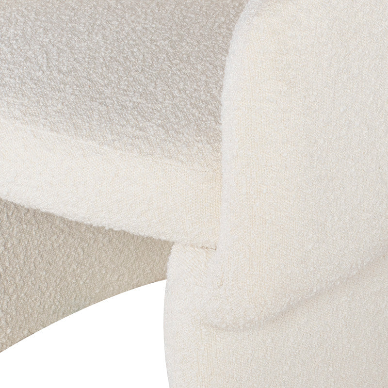 Clementine Buttermilk Boucle Fabric Single Seat Sofa