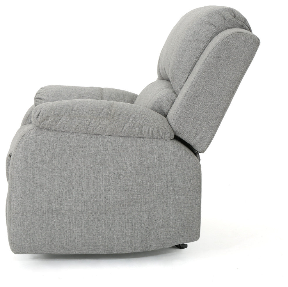 GDF Studio Scarlett Classic Fabric Gliding Recliner Chair, Gray