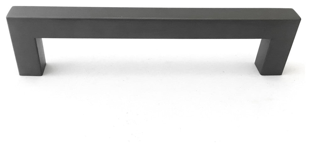 Square Bar Pull Pewter Cabinet Handle Stainless 12 mm., 5" Center-to-Center