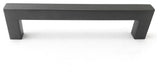 Square Bar Pull Pewter Cabinet Handle Stainless 12 mm., 5" Center-to-Center