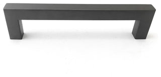 Square Bar Pull Pewter Cabinet Handle Stainless 12 mm., 5" Center-to-Center