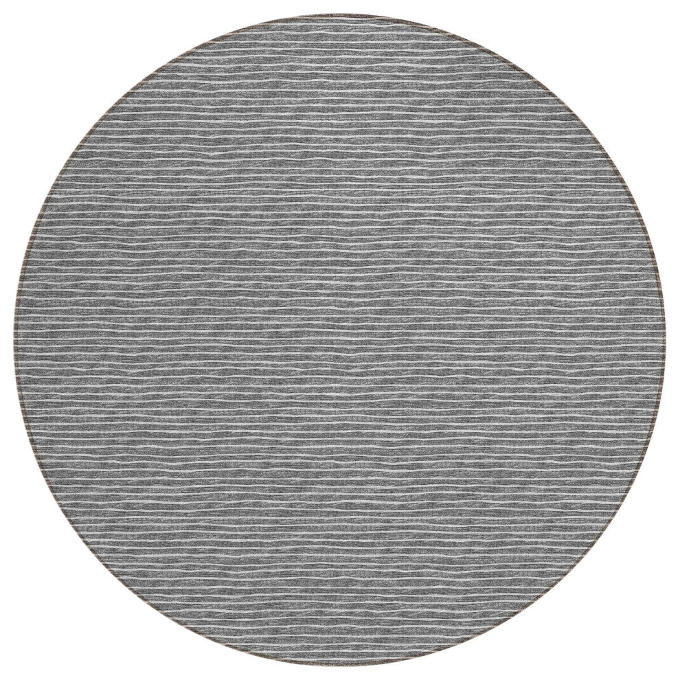 Indoor/Outdoor Laidley LA1 Grey Machine Washable 10' x 10' Rug
