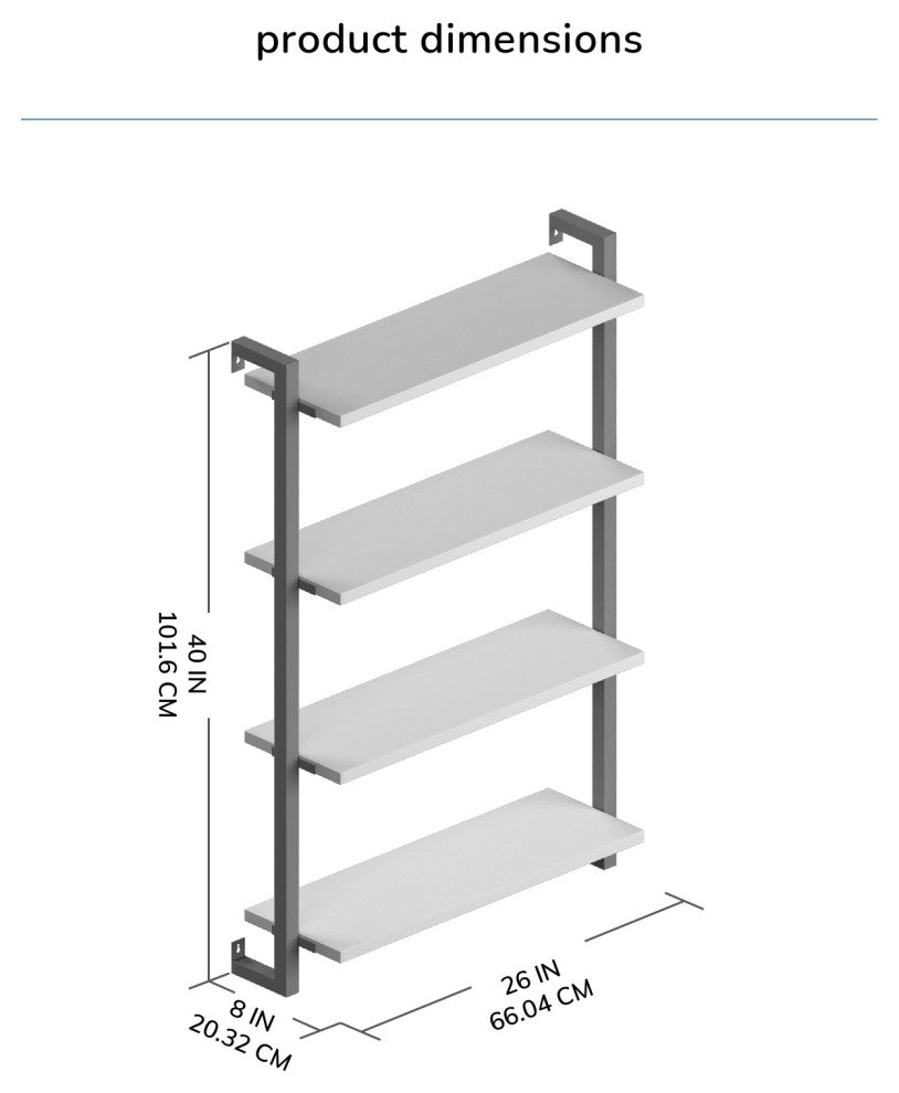 Phantom Wall Mounted Shelf, Natural/Black