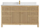 Sonoma 60 Single Bathroom Vanity in Light Natural Teak with 1.5" White Quartz