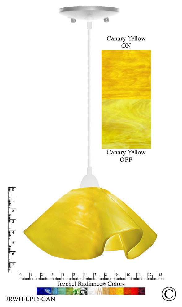Jezebel Radiance Lily Large Pendant, Canary Yellow