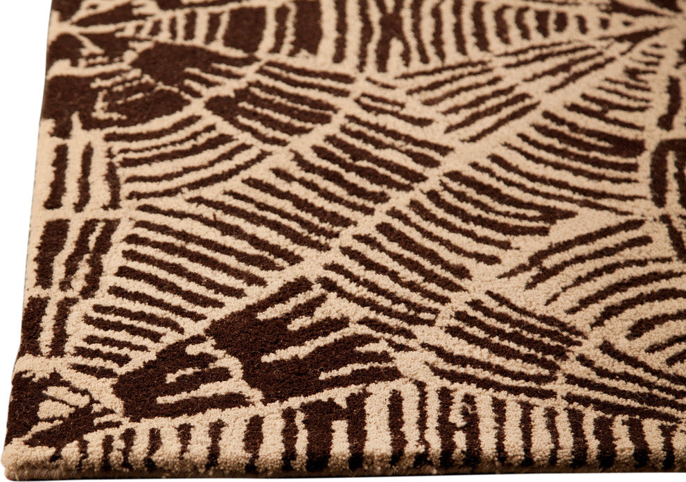 Hand Tufted Brown Wool Area Rug