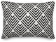 Black Geometric Arrow Outdoor Throw Pillow, 14"x20"
