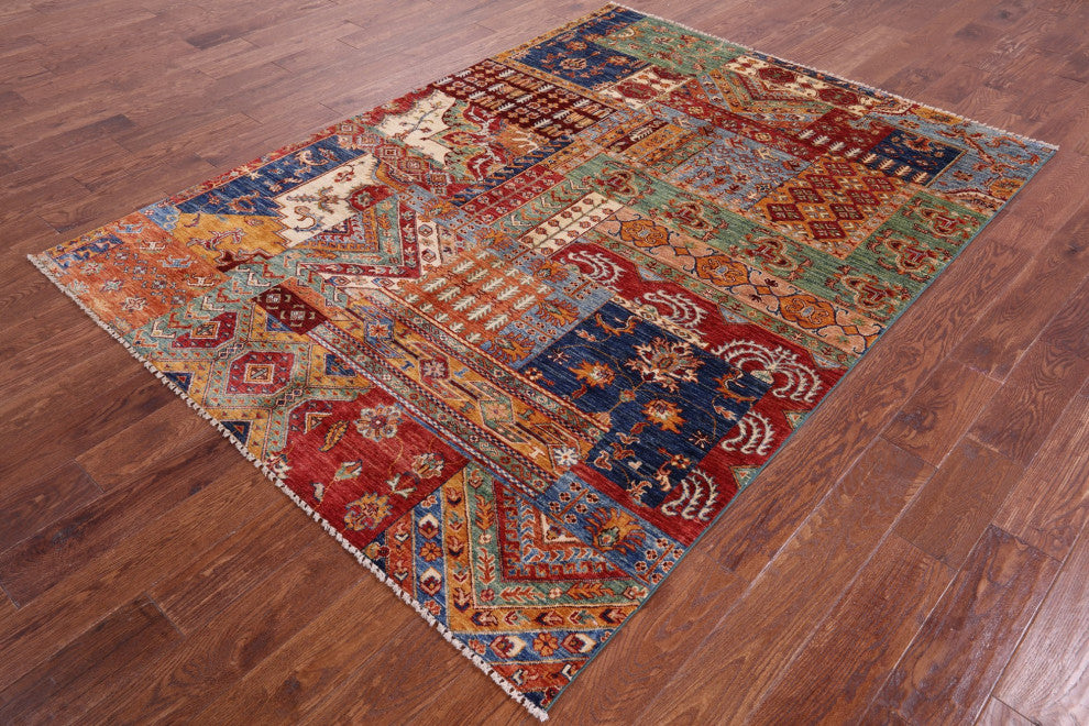 Super Kazak Handmade Wool Rug 5' 8" X 7' 9" Q11084