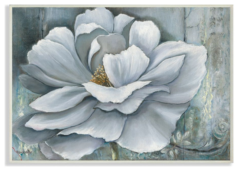 Blue Flower Bloom Painting, 10"x15"