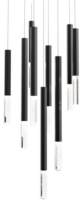 ET2 E11029-95 Diaphane 9 Light 15"W LED Multi Light Pendant - Black