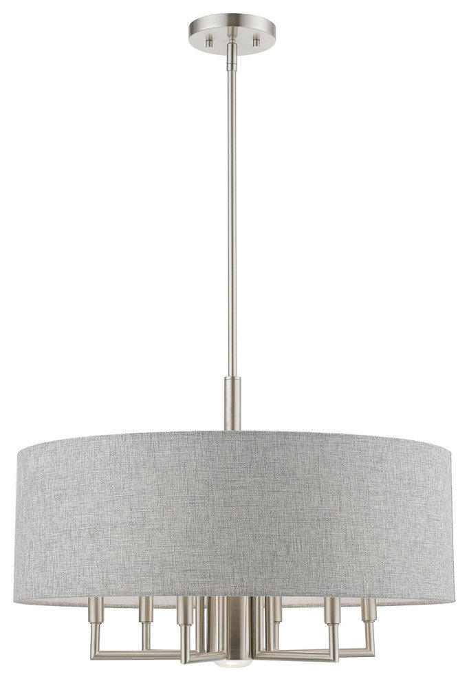 Dakota 7 Light Brushed Nickel Pendant Chandelier