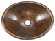 Premier Copper Products BSP2_LO17RDB 17" Self Rimming Copper Sink Package