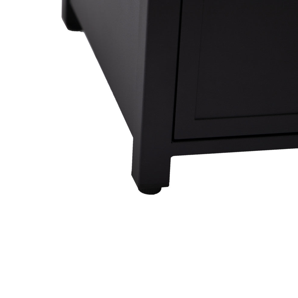 LeisureMod Walbrooke Patio Square Tank Holder, Black