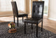 Avery Modern Dark Brown Faux Leather Upholstered Dining Chair, Set of 2