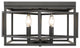 Bethel International YS218FM16B 4 Light Flush Mount, Black