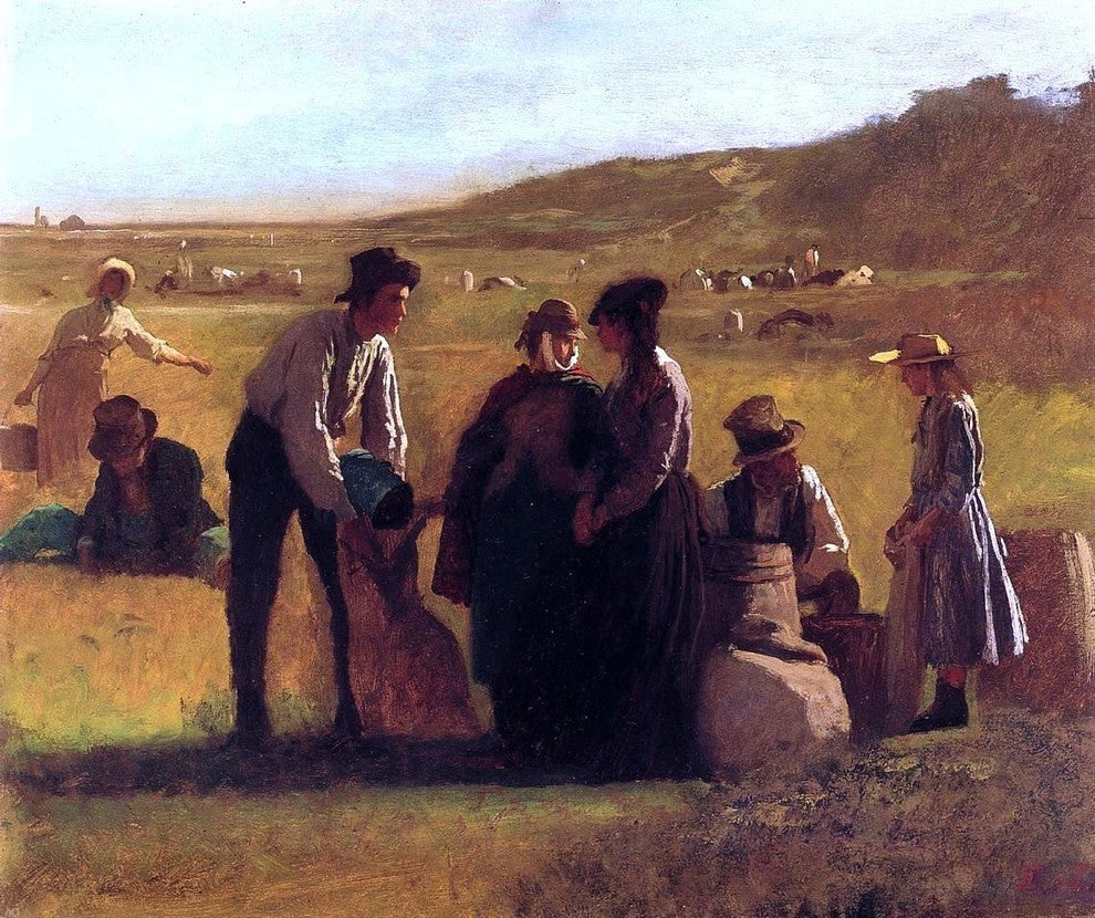 Eastman Johnson Cranberry Pickers, Gallery Wrapped Canvas Print, 20"x25"