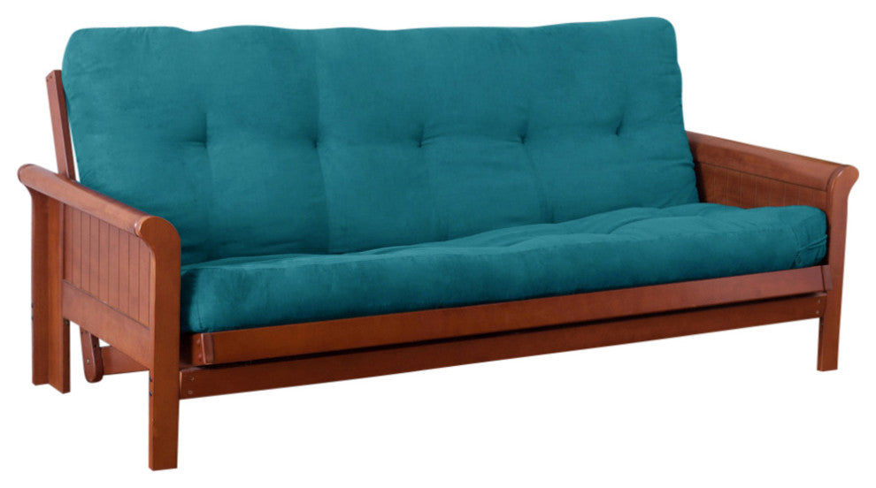 Blazing Needles Vitality 5" Microsuede Full Futon Mattress, Aqua Blue