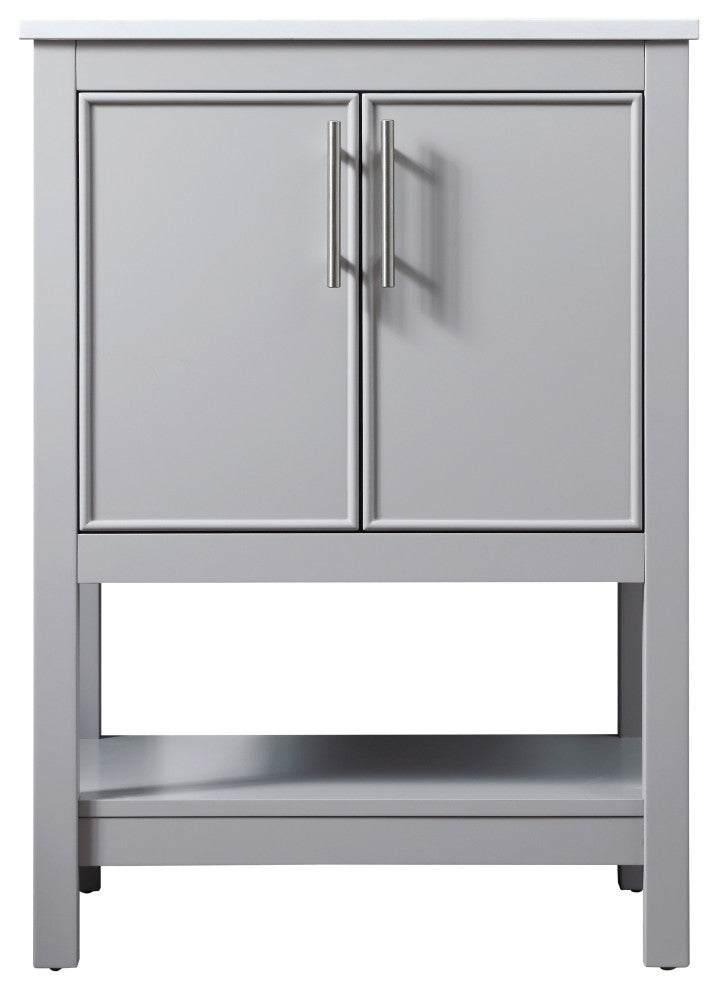 24" SIngle Bathroom Vanity, Grey