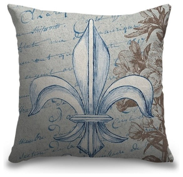 "French Fleur de Lis II" Pillow 20"x20"