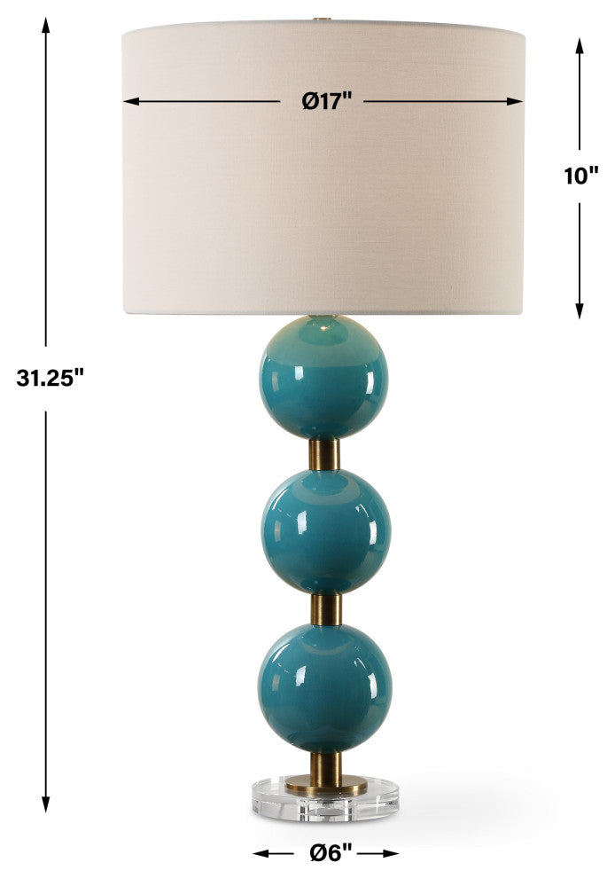 Uttermost Palawan Blue Glaze Table Lamp