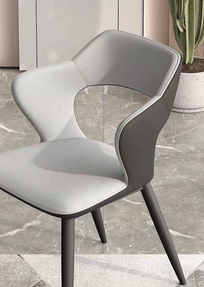 Modern Minimalist Red Backrest Desk Chair, Gray