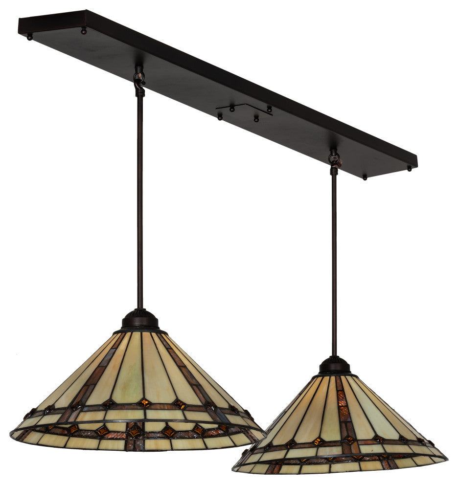 48 Long Belvidere 2 Light Island Pendant