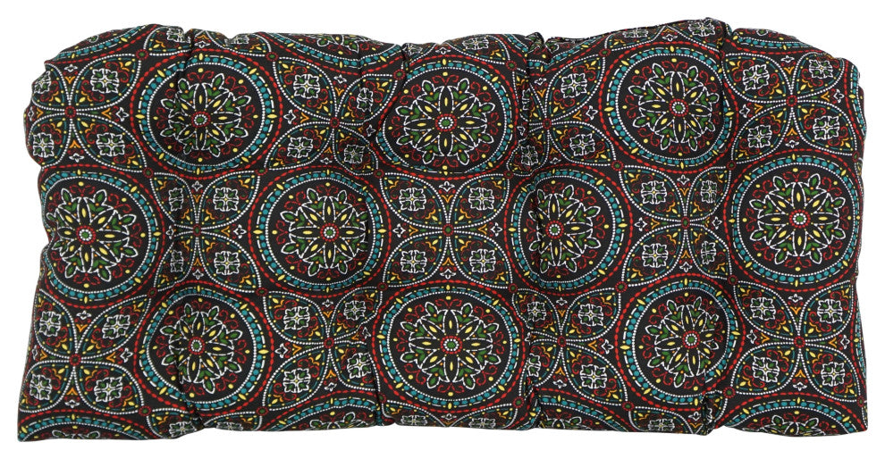 42"X19" U-Shaped Patterned Tufted Settee/Bench Cushion, Alden Starlight
