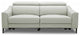 Divani Casa Eden Modern Metal and Leather Upholstered Sofa in Gray