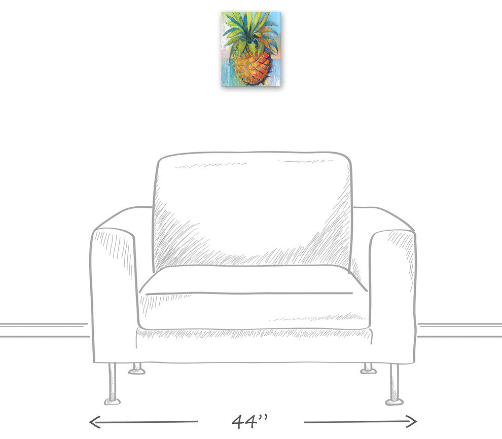 Tropical Pineapple 8x10 Canvas Wall Art